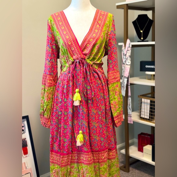 Anthropologie x Raga Lennon plunge maxi dress NWT - Large - Picture 10 of 13